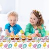 Easter Table Cloth, Easter Eggs Tablecloth, Plastic Waterproof White Eggs