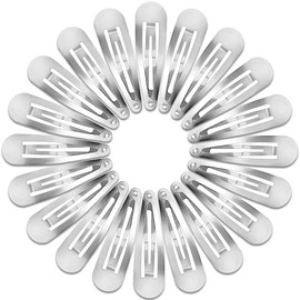3.1 Inch Large Metal Snap Hair Clips, 20 Pcs No Slip Metal Jumbo Hair Clip Hair Pins Craft DIY Accessories for Girls Women, 8cm (Silver)