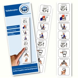 Toilet Training Visual Kids Autism / ADHD Aids - Routien Planner Kids - Waterproof, Washable - High Quality Durable - Home/Nursery
