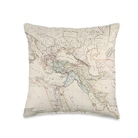 Old Babylonian, Lydians, Medes and Persian Empire Map (1873) Throw Pillow