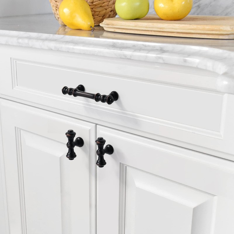 Asidrama 6 Pack 3 Inch(76mm) Oil Rubbed Bronze Kitchen Cabinet