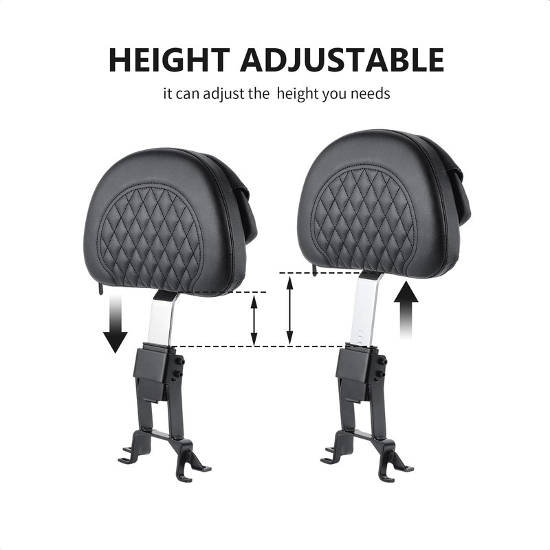 Adjustable Driver Backrest Rider Backrest Plug-In Backrest Compatible With Indian