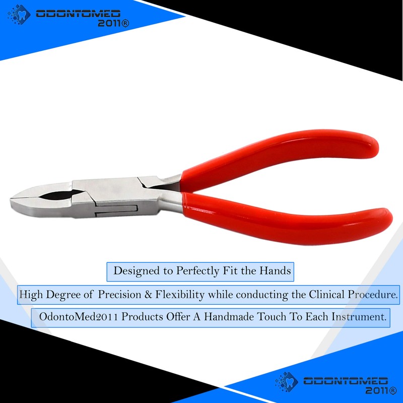 OdontoMed2011 Small Ring Closing Pliers Pvc Grip Handle (Red Grip)
