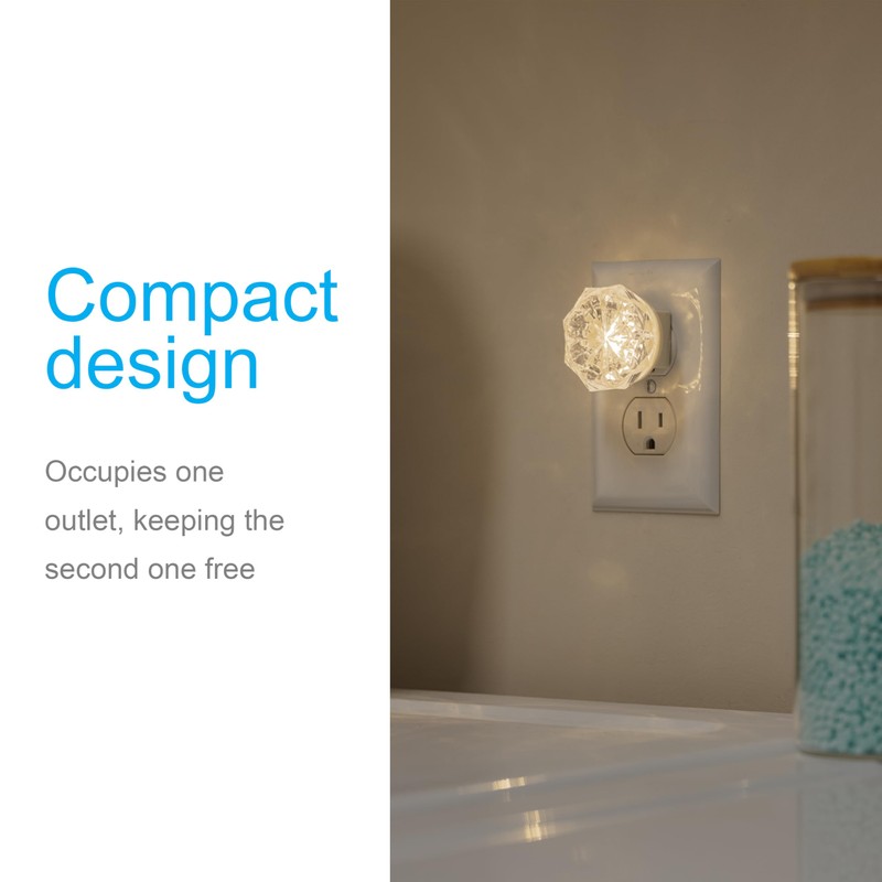 GE Jewel LED Night Light, Plug-in, Always on, Warm White,