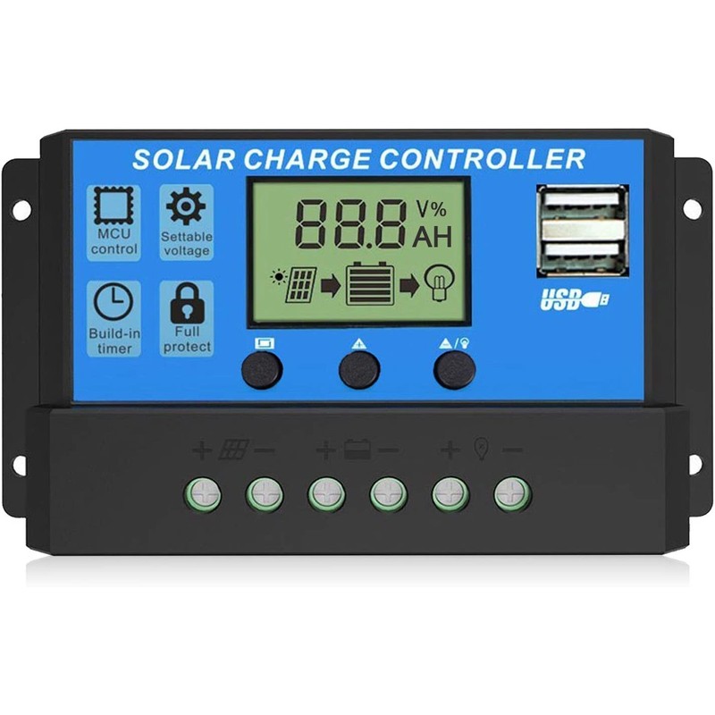 Hoysicy Solar Panel Kit 20W 12V Monocrystalline,Battery Maintainer +10A Solar