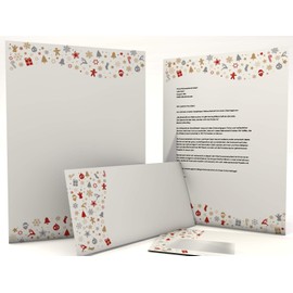 Christmas Letter Paper set Christmas Paper – A4 – 50 sheets and envelopes