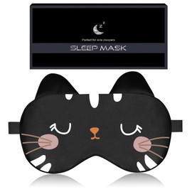 Silk Eye Mask, For Sleeping, Made of Natural Silk, For Summer/Winter, Cute, Light Shield, Good Sleep Goods, Breathable, No Feeling of Pressure, Freely Adjustable, Unisex