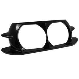 HDBUBALUS Motorcycle Headlight Trim Ring Cover Dual Headlamp Bezel Fit for Harley Road Glide 2015-2023 Vivid Black