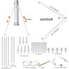 QGKPL 6DP-XRB DuraPlus 10"" Extended Chimney Roof Bracket, Stainless Steel
