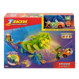 T-Racers Spider Attack Spider Track for Racing Cars - The Challenge of Spider's Attack - Toy Car Track - Includes 1 Pilot and 1 Exclusive Vehicle