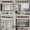 Donrao 40-Inch 5-Light LED Modern Black Bathroom Vanity Light Fixtures