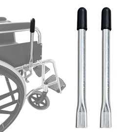 Wheelchair Brake Handle Extenders for 5/8" Tips - Flat Wheel Lock Grips Replacement, Pack of 2 (11"L)