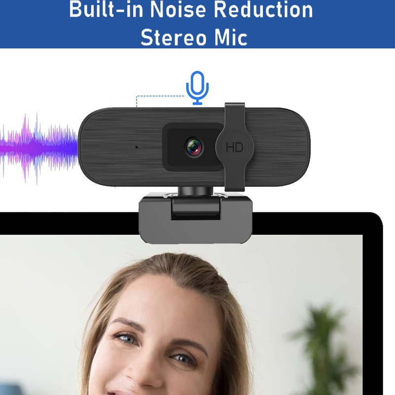 Nolansend 4K Webcam for PC, With Privacy Cover, White Balance,