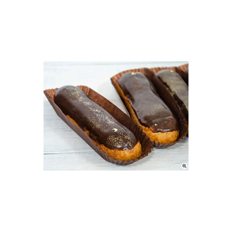 Pastry Chef's Boutique Paper Long Oval Eclair Candy Cups -