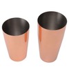 Boston Cocktail Shaker Stainless Steel Rose Gold Glossy Surfaces Leakproof