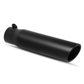 AUTOSAVER88 2 1/2 Inch Inlet Black Exhaust Tips, 2.5" Inlet 3 in Outlet 12in Overall Length Stainless Steel Exhaust Tips Powder Coated Finish Tailpipe