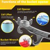 3 in 1 Bucket Opener 5 Gallon, Aluminum Bucket Lid