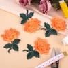 CHANZET Rose Applique Patches for Clothes, Iron On Embroidered Patch