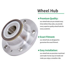 HICKS 512319 Rear Wheel Bearing Hub Assembly fit for 12-19 VW Beetle (32mm Bearing), 12-19 VW Passat (All Models), 09-17 VW Tiguan (FWD Only), 09-17 VW CC (FWD Only)