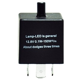 Flashing Speed Adjustable LED Compatible CF13 High Fla Protection Genuine Replacement 3-Pin Universal IC Turn Signal Relay + (Left) - (Right) Note REIZ