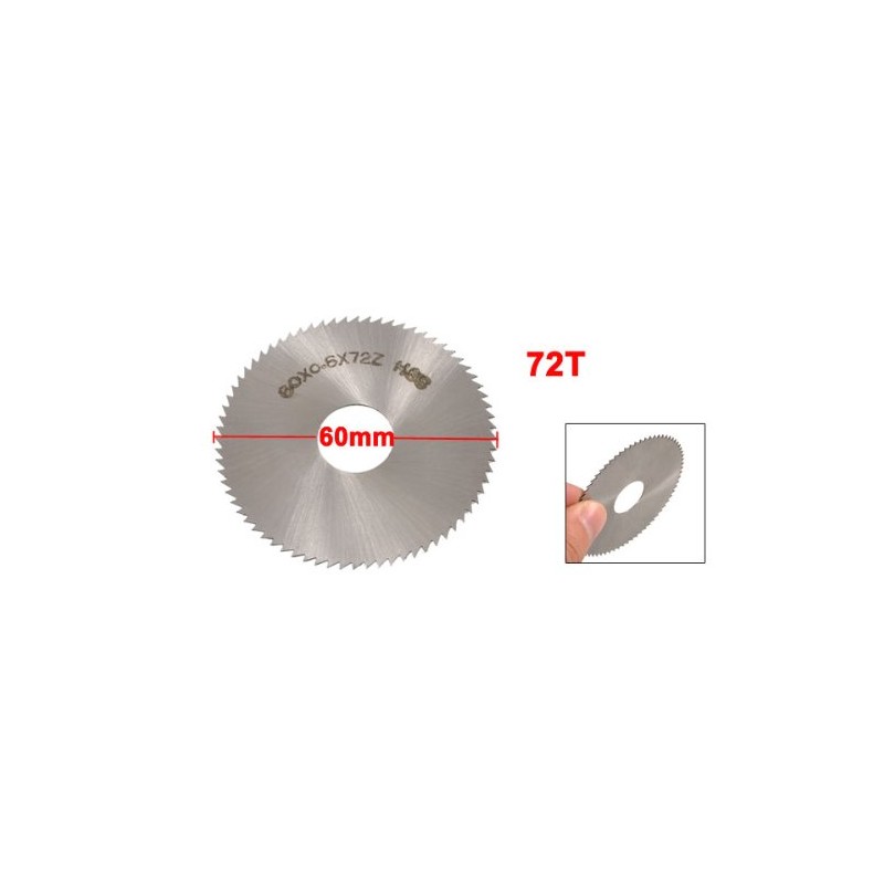 Sourcingmap 60mm OD 0.6mm Thickness 72T HSS Circular Slitting Saw