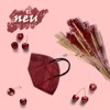 TubeRoo FFP2 Mask Dark Red Bordeaux Cherry Red Pack of