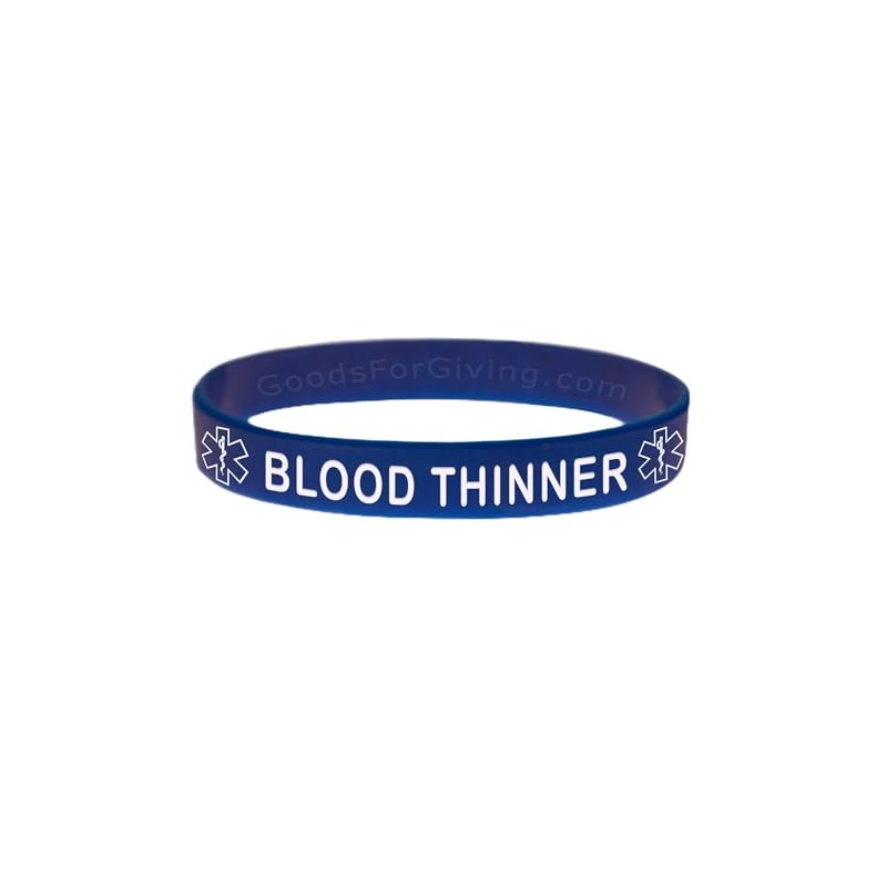 Goods For Giving Blood Thinner ID Bracelet Wristband - Blue