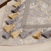 TOPLUXE Table Runner with Handmade Tassels, Luxury Damask Table Runner