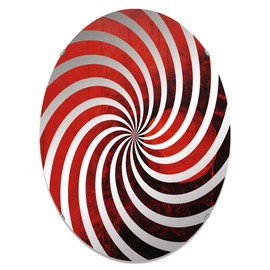 DesignQ moon wall mirror, Oval 0 mirror, Round red bathroom mirror, moon vanity mirror Scarlet Sphere Of The Red Moon printed mirror decor, oval mirror 20x30