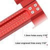AKNgoes Woodworking Scriber T-Square Ruler 8in with Thoughtful Support Lips,