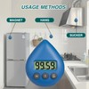 Xdealcozyxc Digital Shower Timer, Bathroom Clock Water Drop Shape, Blue