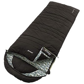 Outwell Black Camper Lux Sleeping Bags, Full-Length Zip Baffle