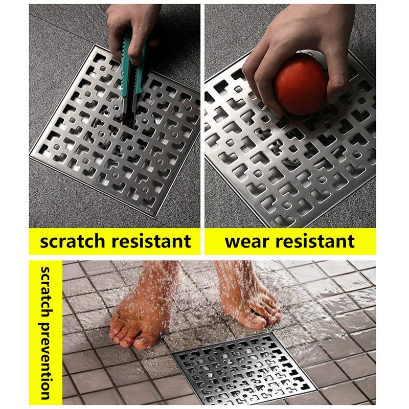Shower drain, floor drain, stainless steel drain channel, siphon with