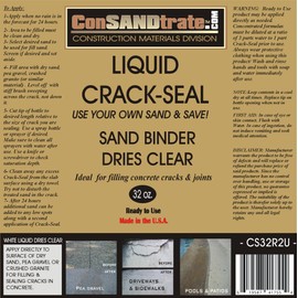 Consandtrate Crack-Seal 32 oz. Ready to use. Apply to Dry Sand Placed in Cracks to Seal in Place.