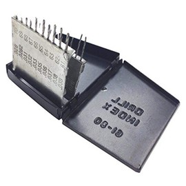 HHIP 5001-1020 20 Piece High Speed Steel Wire Gage Drill Set, Right Hand, #61-80