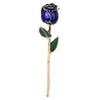 Golded Rose Flower Gift 24K Bright Deep Blue Base for