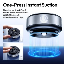 ULANZI SK-23 Electric Camera Suction Cup Mount with 1/4" Screw Hole for GoPro Hero 13/12/11/10/9, Insta360 X5/X4, DJI Osmo Pocket 3/2 Action 5 Pro/4, and Most Small Camera/Action Camera/Phone