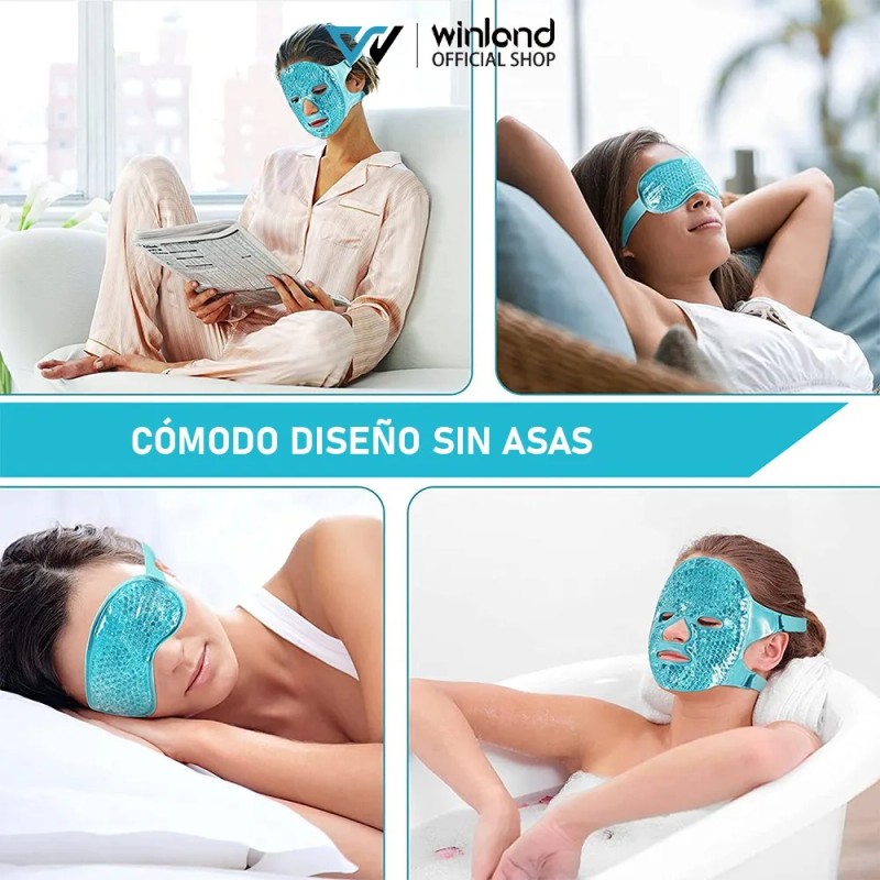 2pcs Máscaras De Fria Caliente Para Ojos Y Cara Reutilizable