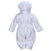 Cinda 3 Piece Boys Satin Christening Romper Hat Scarf and