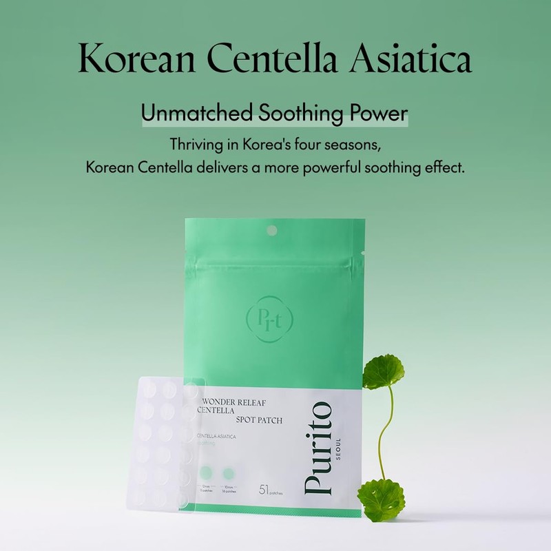 PURITO Seoul Pickel Patches, All Care Recovery Cica-Aid 51 Pflaster,