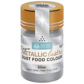 Squires Kitchen Designer Silver Metallic Lustre Dust 4g