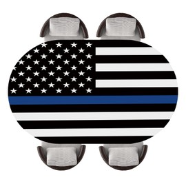 DFRGYUR American Flag Texture Background Oval Fitted Tablecloth for Outside Wipe Waterproof Tablecloth for Convenient Use During Meals, Fits 42"X60" Oval Tables, Style139