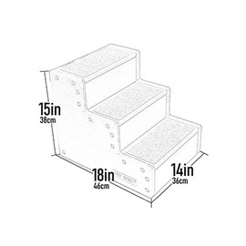 Pet Gear Pet Step III Pet Stairs for Small Dogs and Cats Up to 50 pounds, Lightweight, No Tools Required