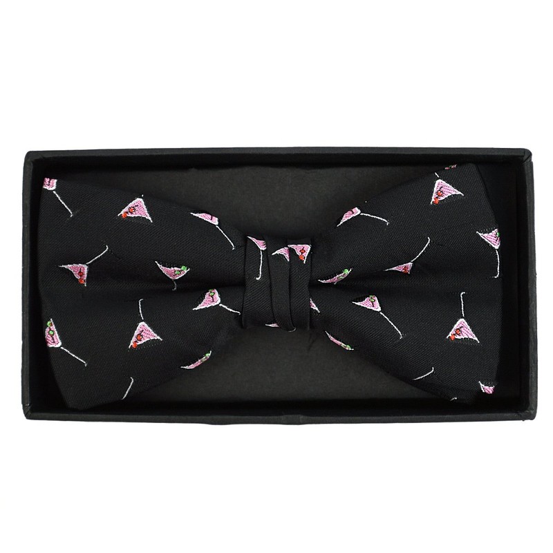 Black Cocktail Bow Tie Bow Tie [Simple Wearing Type] bd174