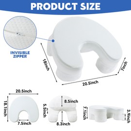 ROYALAY Side Sleeper Pillow with Arm Hole, Adjustable Shoulder Pillow for Side Sleepers, Memory Foam Arm Pillows for Adults, Ergonomic Side Sleeper Pillow for Shoulder Pain