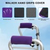 Peakloong 2pcs Set Walker Hand Grip Covers, Soft Padded Handles,