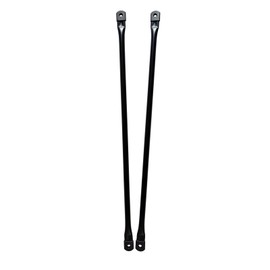Timyrimy 46"/117cm Garden Swing Replacement Bars, Matte Black Heavy Weight Capacity Metal Round Rods for Hanging Swing Seat to Frame(2PCS/CTN)