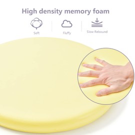 Gumcoly Memory Foam Seat Cushion 16 Inch Round Chair Cushion for Bar Stool Reversible Circle Bistro Chair Pad Washable for Kitchen Dining Comfortable Mat for Home Office