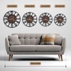 Maxstar Wall Clock Battery Operated,Silent Non-Ticking Modern Rustic Metal Round
