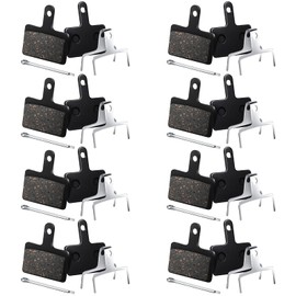 BBTO 8 Pairs Bike Brake Pads Compatible with TRP Tektro Shimano Deore Brakes Bike Brake Pads Shimano Bike Disc Brake Pads Brake Deore (Black,Copper Semi Metallic)